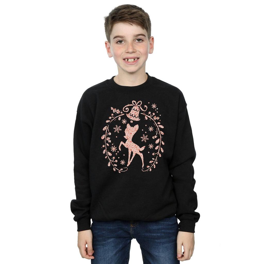 Disney Boys Bambi Christmas Wreath Sweatshirt