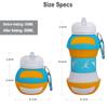 Silicone Foldable Water Bottle Portable Leakproof Cup for Outdoor Sports Travel School Use 350ml 550ml Available
