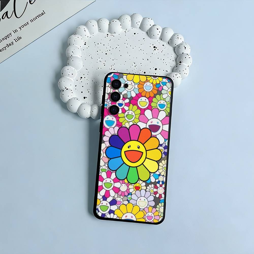 T-Takashis -M-Murakamis Soft Silicone Case for Samsung S25, S24, S21, S22, S23, S30, Ultra, S20, Plus, FE, Lite-Black