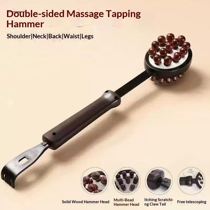 Double-sided Retractable Massage Hammer 1PC Handheld Body Beating Tool for Muscle Relaxation Home Office Daily Use