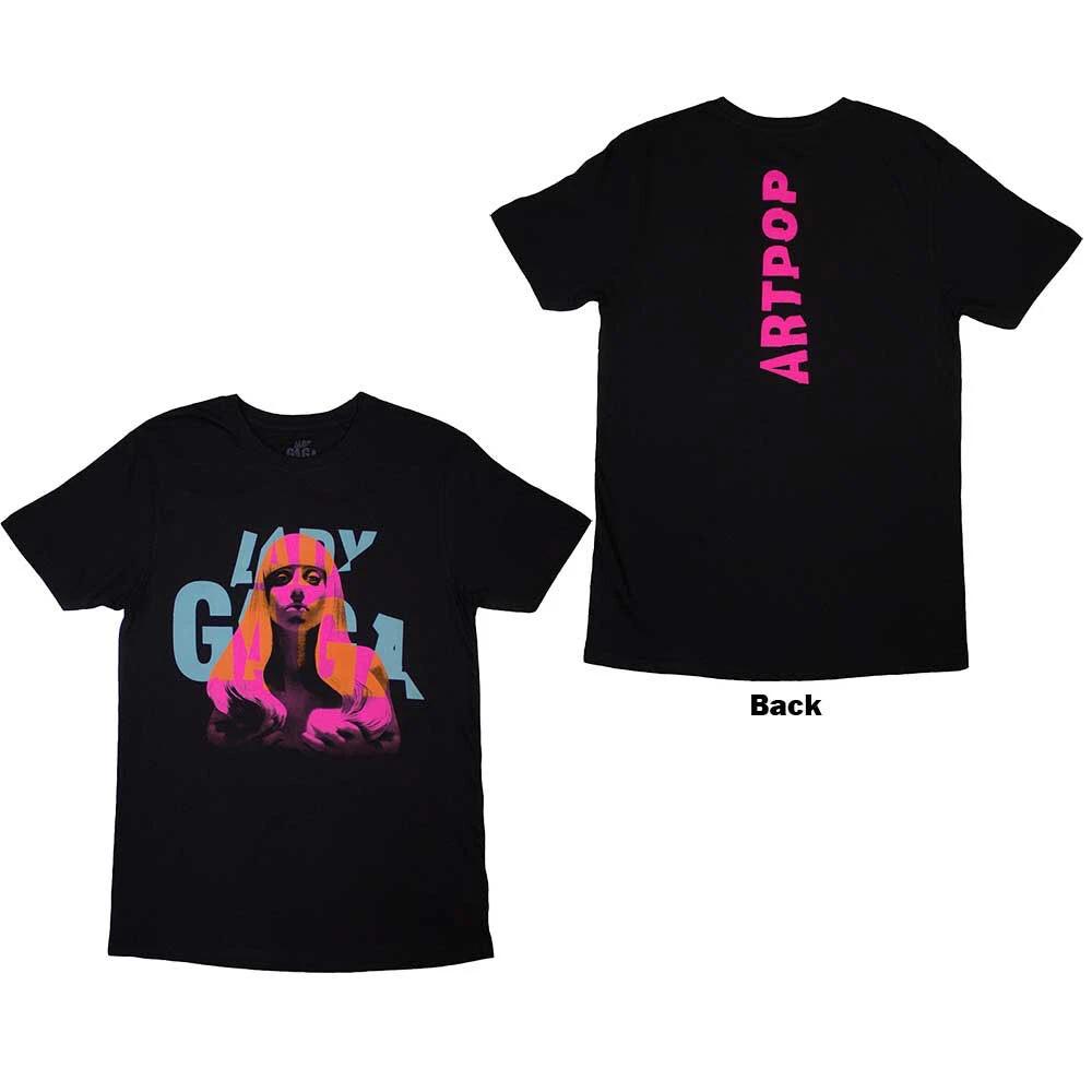 Lady Gaga - Artpop Cover with Backprint - Black T-shirt XXL