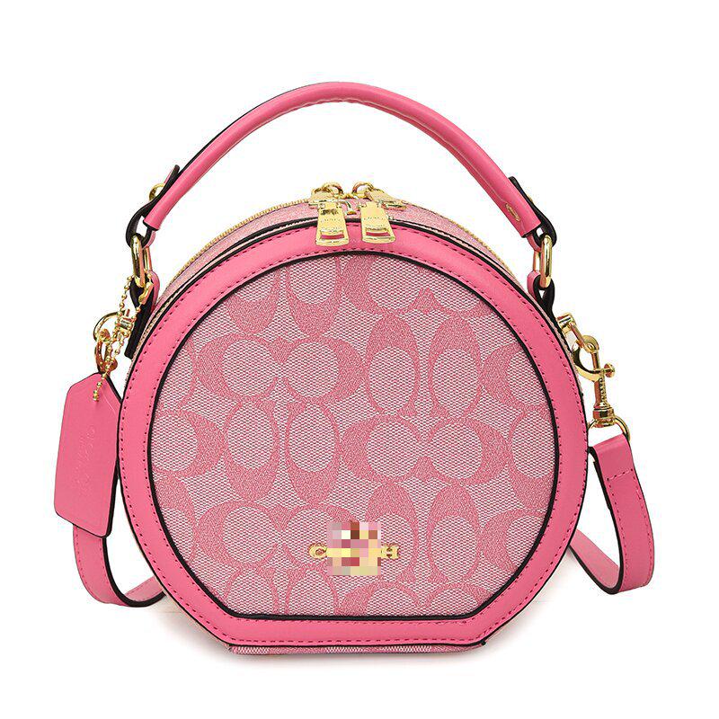

Women s Elegant Crossbody Round Bag - Light Luxury & Fashionable Handbag One Size рожевий