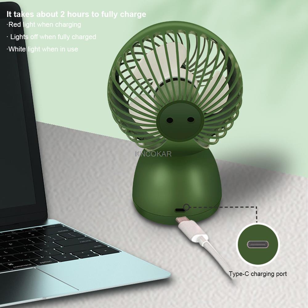 Portable Cooling USB Desktop Mini Fan 3 Speed Personal with 360 Rotation Adjustable Angle for Office Household Traveling