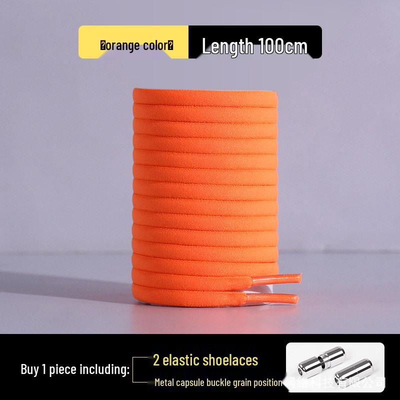 Elastic No-Tie Half-Round Shoelaces for Kids & Adults - Black & White