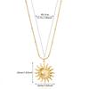 Waterproof Oil Drip Vintage Sun Pendant Necklaces For Women Gold Color 304 Stainless Steel Nameplate Necklace Christmas Jewelry