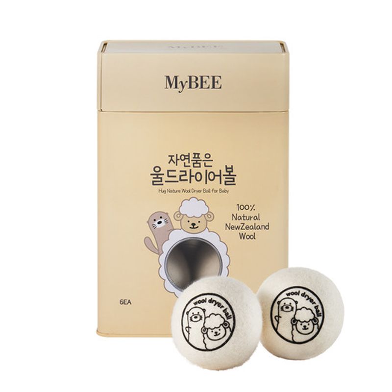 MyBEE Natürliche Wolle Trocknerbälle 6er-Pack