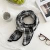 Silk scarf new literary idyllic bag headscarf headband scarf scarf small shawl fashion plaid triangle scarf tied waist