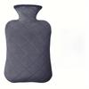 1pc BYXAS Hot Water Bottle, 67.63oz Hot Water Bag for Neck and Shoulder, Hand Feet Warmer, Blue, Purple, White