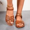 Summer Women's Casual and Comfortable Versatile Woven Beach Sandals for External Wear