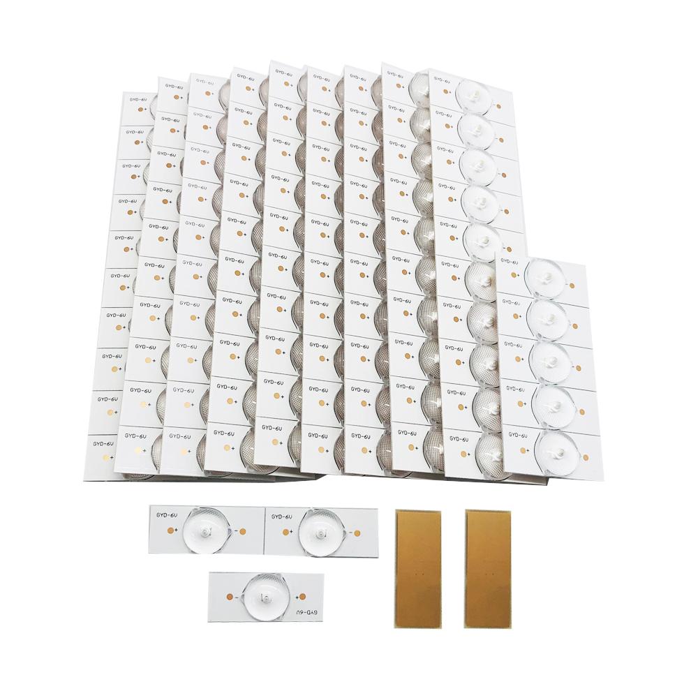 50PCS 6V SMD Lamp Beads with Optical Lens Fliter for 32 65 LED TV Repair with 2M Wire Led Light Strip Parts Accessories