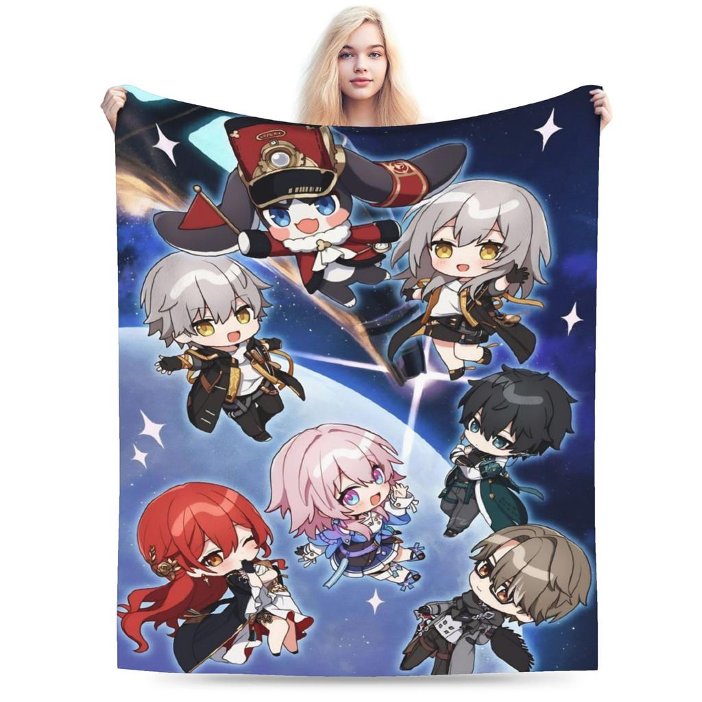 Honkai Star Rail Blankets Super Soft Coral Fleece Plush Comfort Gifts Throw Blankets Bedspreads