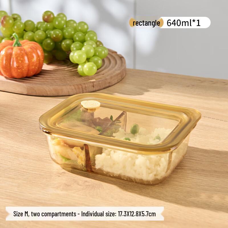 Ru Han Glass Bento Box with Dividers