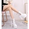 2025 Nightclub Thick Heel 15cm Autumn Winter Women's Shoes Super High Heel High Bare Short Boots ZYW-659-16
