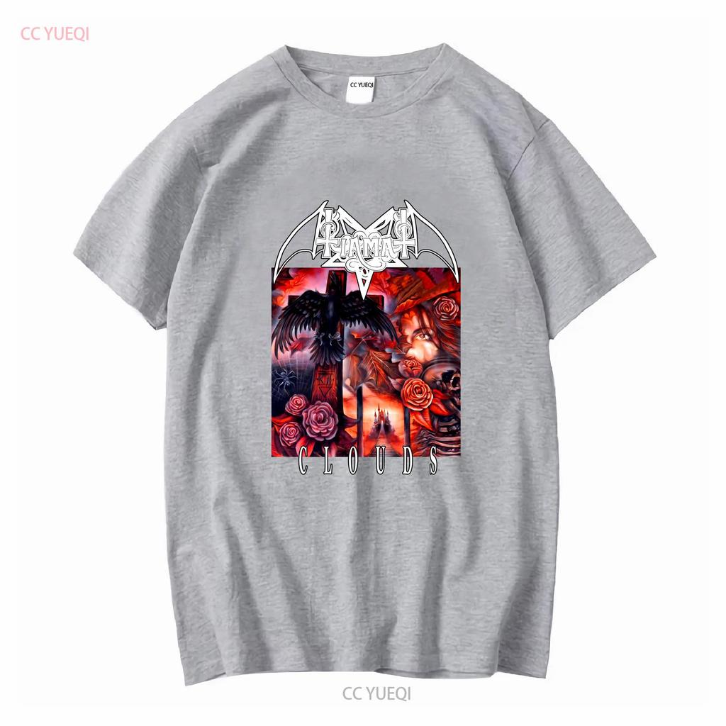 Tiamat Wolken Baumwolle T-Shirt Größe S 5XL TJ14041 Langarm Vintage Gewaschen Streetwear Stilvoll Unisex Mann Leicht Atmungsaktiv