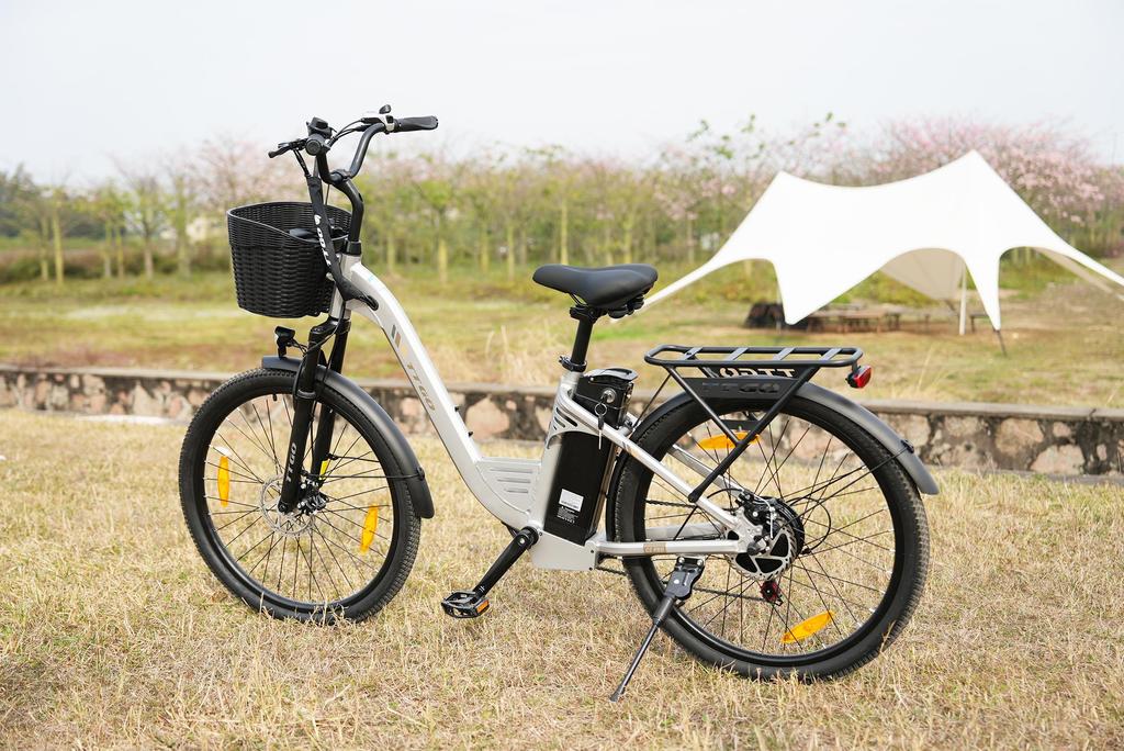 TTGO C2 PRO City Elektrofahrrad, 26-Zoll-Reifen, 250W Motor, 36V18Ah Akku, Geschwindigkeit 25 km/h, Maximale Reichweite 80-120 km, Shimano 7-Gang