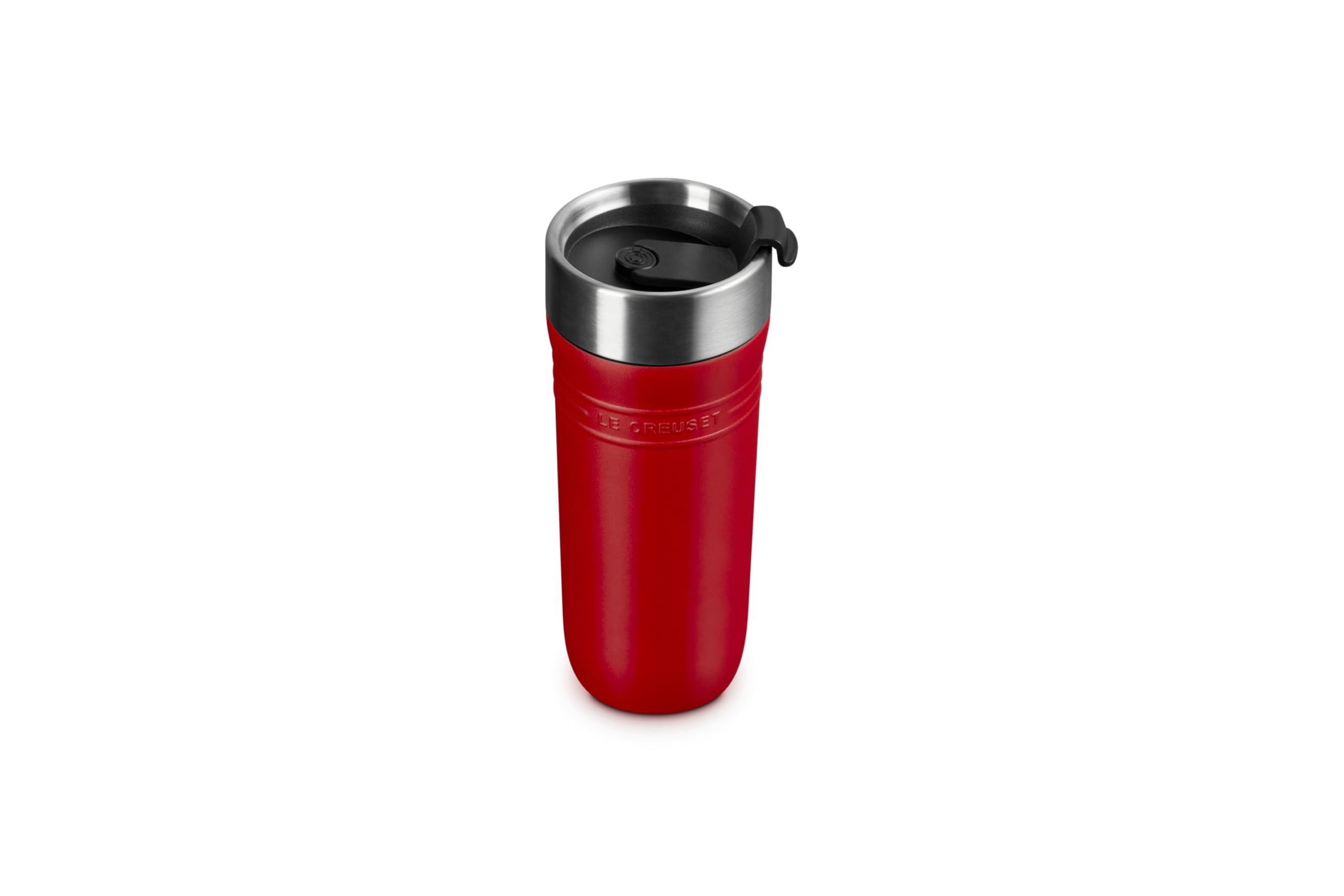 

Le Creuset Travel Tumbler Mug 350ml Cherry Red Stainless Steel Vacuum Insulation Hot Cold Wide Mouth Easy to Clean On the Go