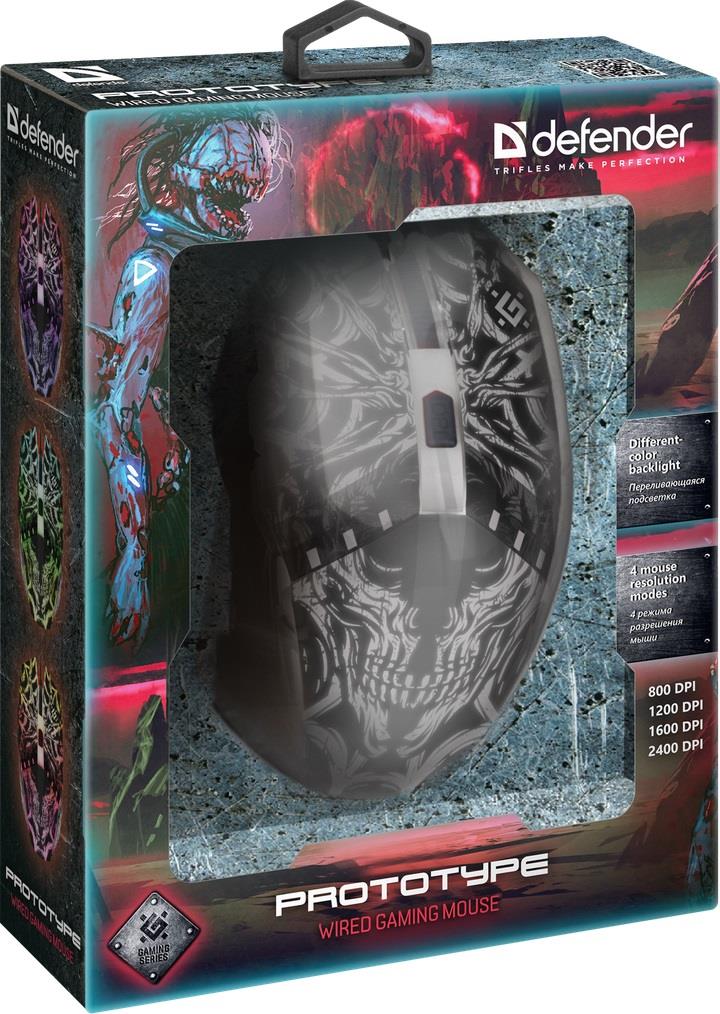 Mysz Przewodowa Defender PROTOTYPE GM-670L 3200dpi Gaming 6P