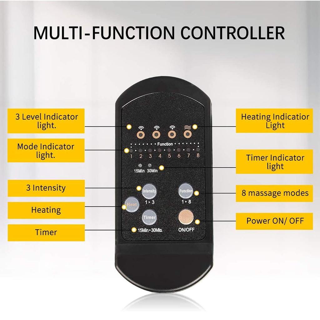 "Vibration Back Massage Mat with Heat, Back Massage Cushion Seat Massager for Chair with 5 Vibrating Modes for Home Office Use"