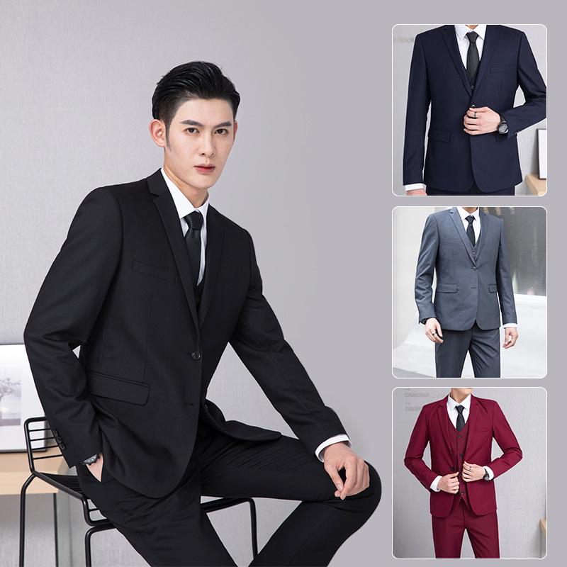 Koreanischer Stil Slim Fit Herrenanzug-Set - Formelle Kleidung für Arbeit und Trauzeugen, Herbst/Winter-Kollektion