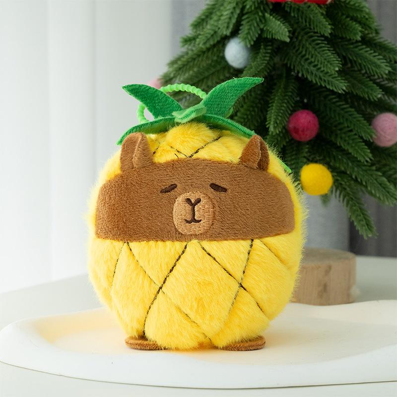 Kapibala Plüsch-Anhänger, süße Capybar-Puppe, Stoffpuppe, Schlüsselanhänger, 10,2 cm große Greifpuppe