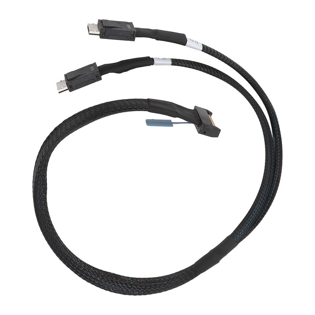 8i to Oculink SFF 8611 4i Cable PCIe 5.0 32GT s for MCIO X8 to 2 SFF 8611 Cord for Server Data Center 19.7in