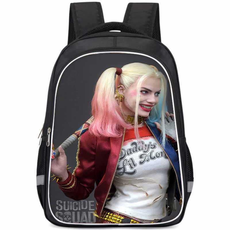 Harley Quinn Large Capacity Lightweight Oxford Fabric School Backpack For Kids
