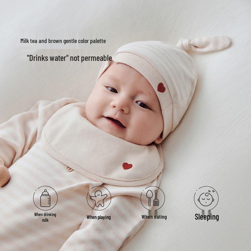 babylove Водонепроницаемый слюнявчик для малыша из чистого хлопка One Size