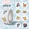 500pcs Roll Cartoon Pokemones Stickers Anime Diy Pvc Laptop Decals Decoration Stiker Children Reward Toy Girl Gift