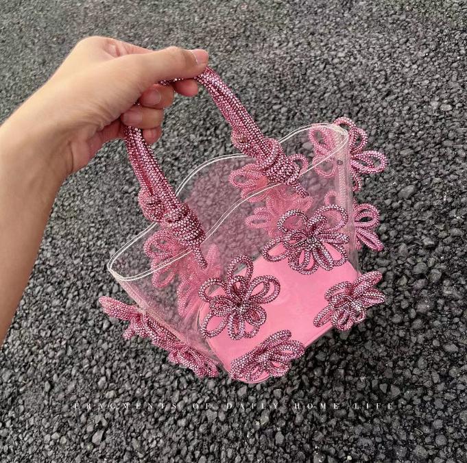 

Цветочные Стразы Вечерние Сумки для Женщин Прозрачный Кристалл Клатч Женские Сумки Сумка Для Свадебной Вечеринки