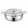 Casserole à frire avec thermomètre, friteuse à tempura sans revêtement, précise pour les cuisiniers à domicile