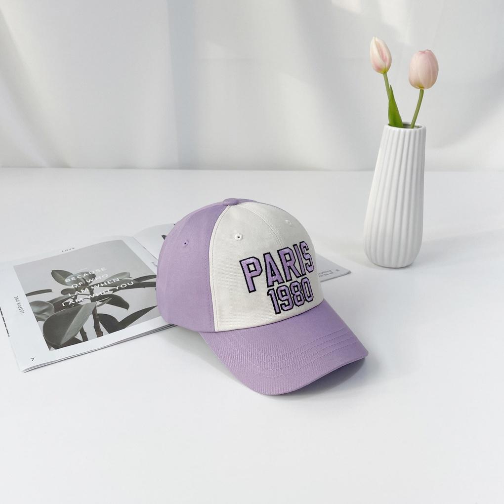 Unisex Basic Daily Paris 1980 Color Block Ball Cap