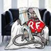 Rat Fink Cartoon Pattern Flannel Blanket - Suitable for Sofas Beds Offices In All Seasons Comfortable Custom Blankets
