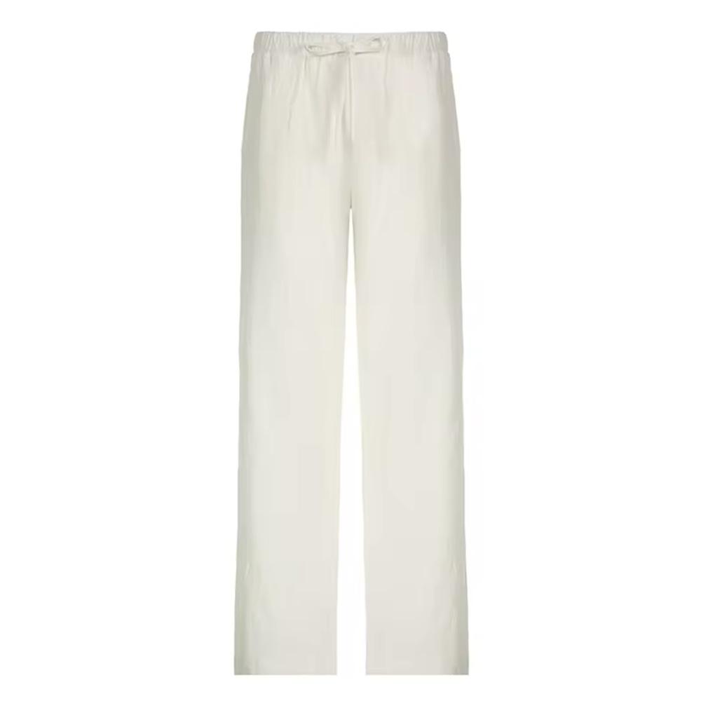 Summer New Fashion Personalized Casual Pants Women's Elastic Waist Drawstring Design Straight Trousers