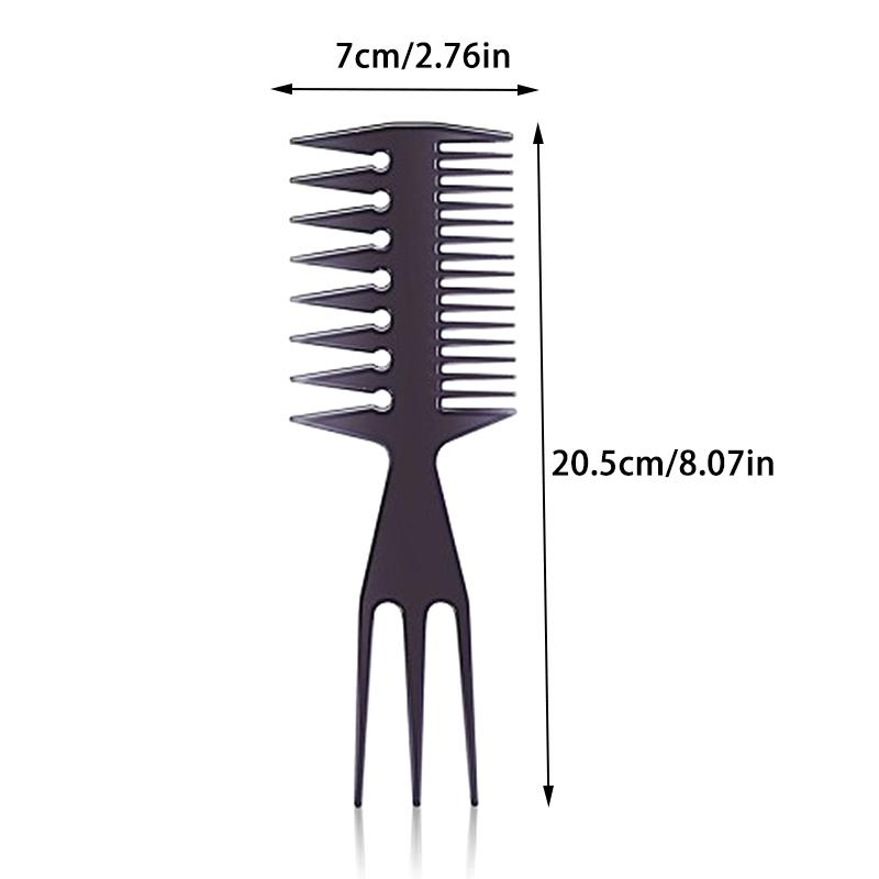 Professional Double Side Tooth Combs Fish Bone Shape Hair Brush Barber Hair Dyeing Cutting Coloring Brush Man Hairstyling Tool