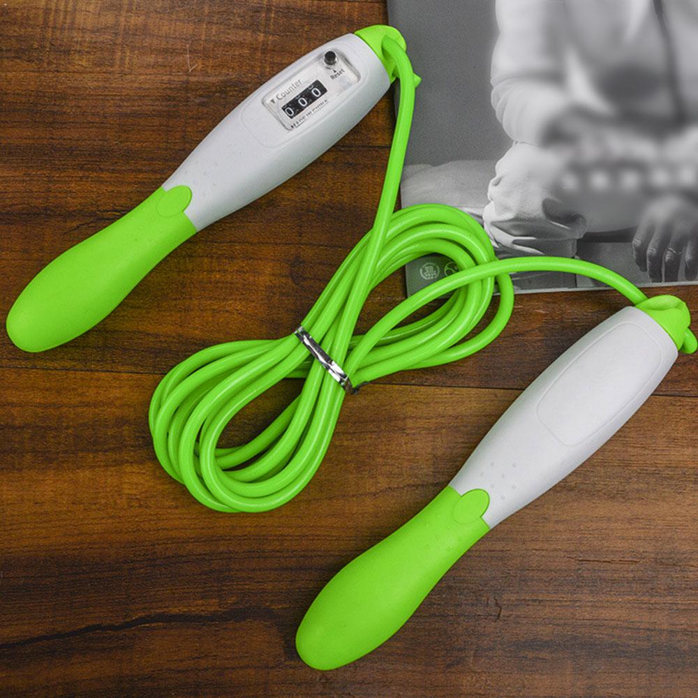 Jump Skipping Rope Cable Adjustable Counting Jump Rope Fitness Exercise Training Gym Sports 3 Meters for Kids Adults