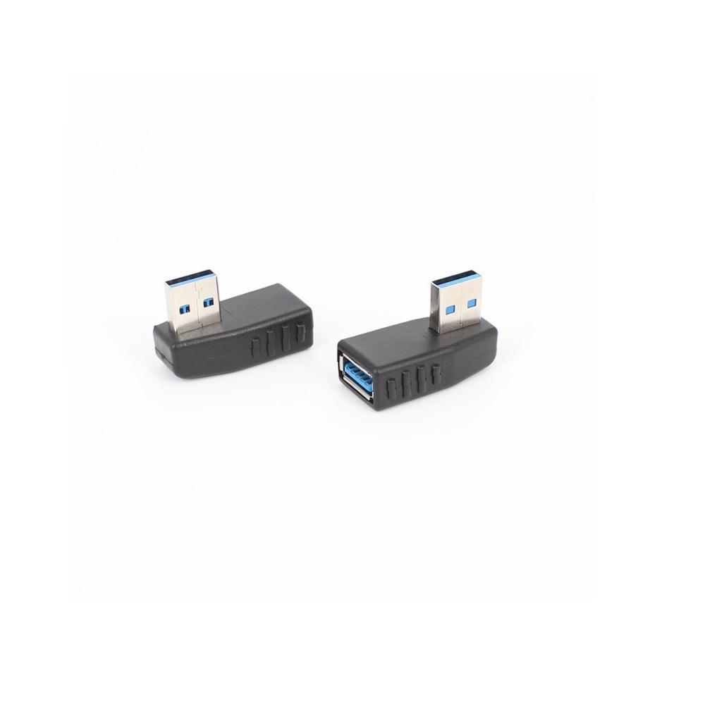USB 3.0 Right & Left Angle Connector Male to Female 90 Degree Adapter Converter
