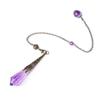 Natural Crystal Pendulum Pendant Beginner Water Drop Retro Purple Citrine Necklace Niche Section Purple Energy