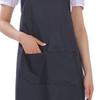 6pcs Waterproof Apron Lightweight Black Apron with Two Pockets for Mens Women for Housework Cooking