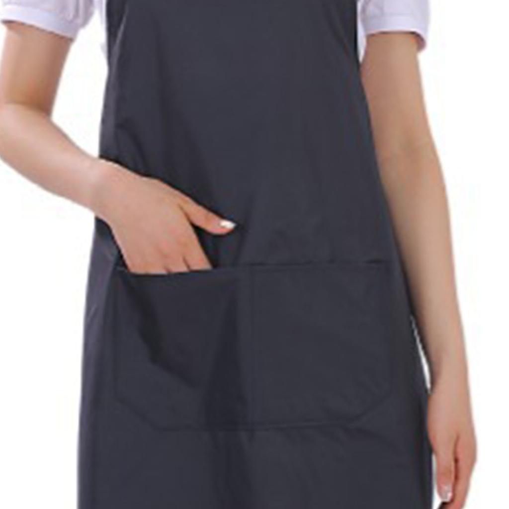 6pcs Waterproof Apron Lightweight Black Apron with Two Pockets for Mens Women for Housework Cooking