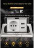 Silver Black Hidden Floor Socket - UK/Thai 15A, US Standard, Six-Hole Floor Power Outlet