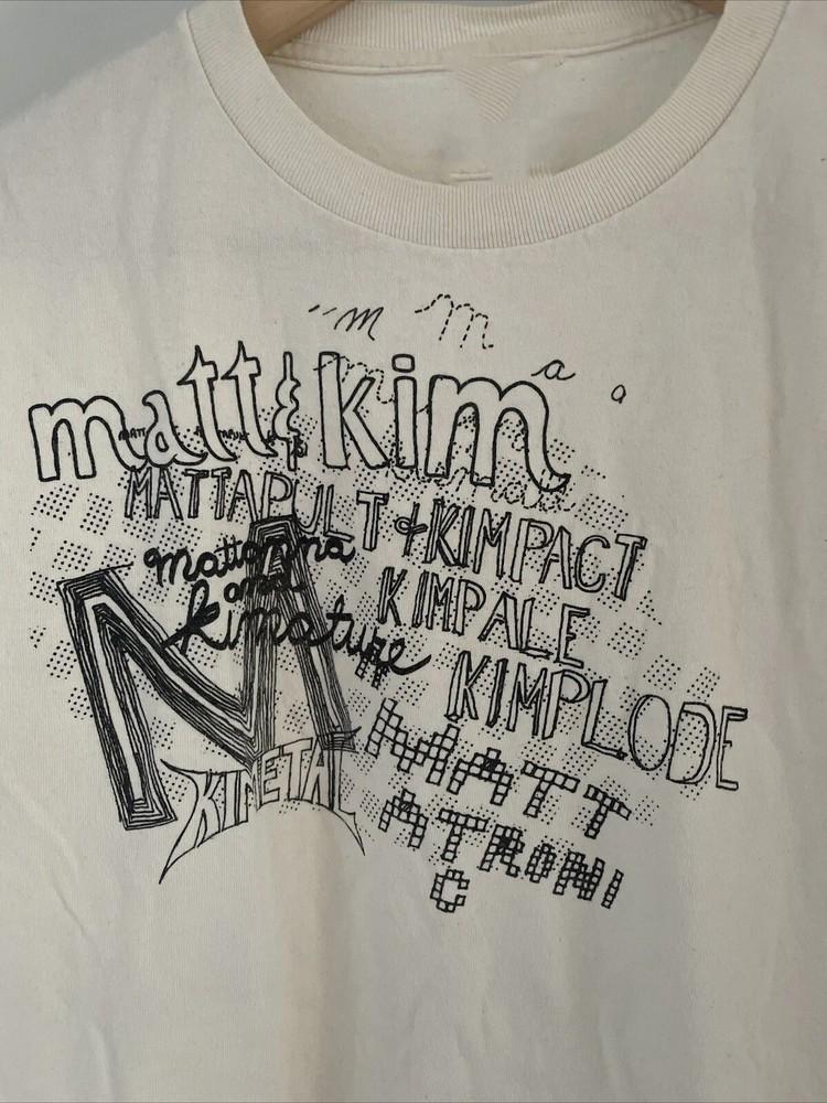

Matt And Kim Band T Shirt White Color Men Shirt Unisex T-Shirt XL