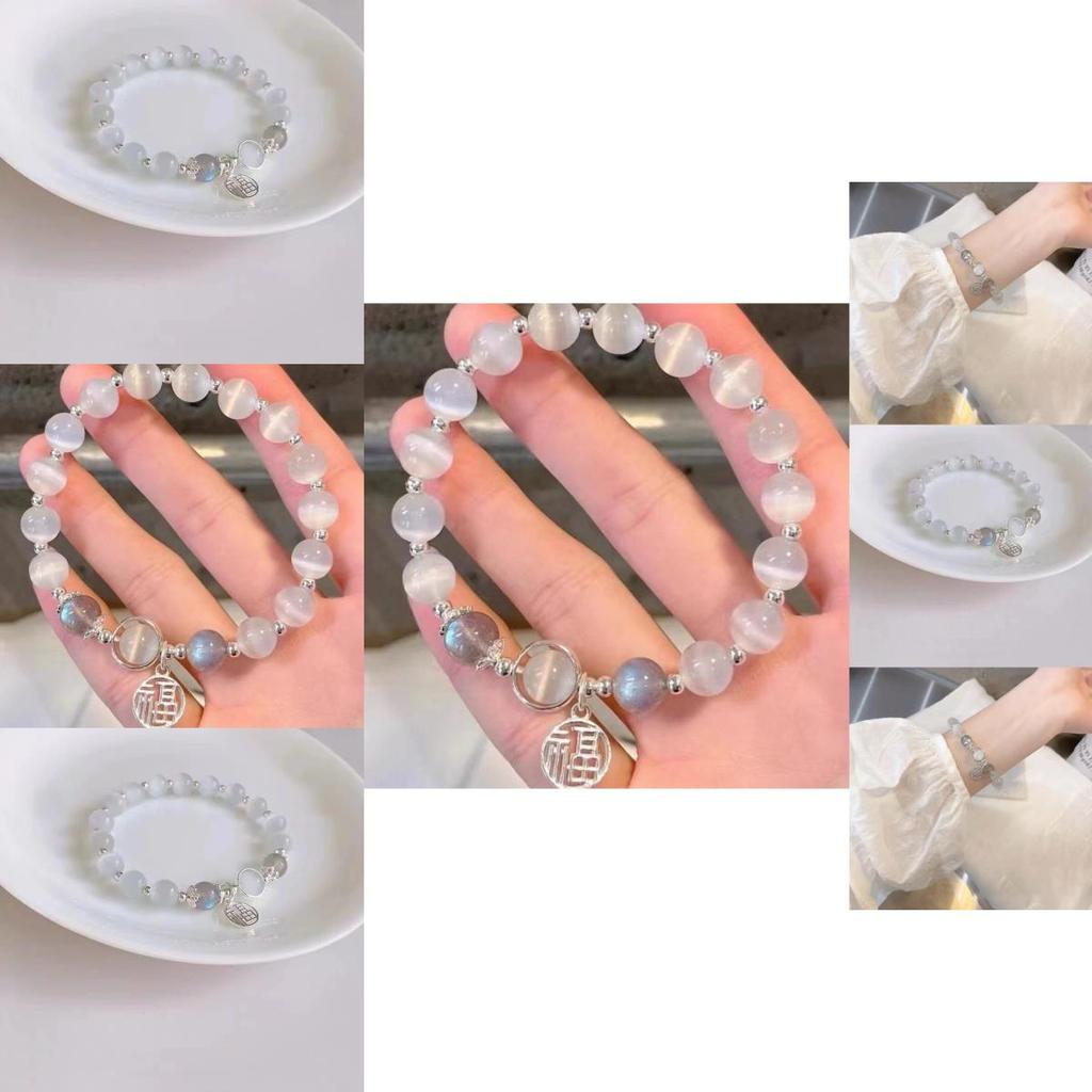 Elegant Cat's Eye Crystal Bracelet For Women Vintage Alloy Design Summer 2024