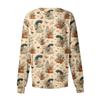 Women's Casual Long Sleeve Single Breasted Halloween Print Costume Cardigan