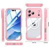 For iPhone 17 Pro Max Magnetic Case PC+TPU Phone Cover with Tempered Glass Screen Film