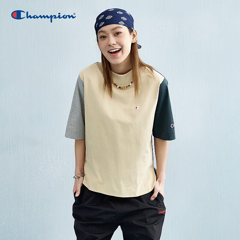 

Женская футболка Champion с вышивкой и цветовыми блоками, с коротким рукавом L