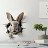 Rabbit Wall Decals Wall Art Animal Decor Nursery Wall Sticker Cute Cartoon Rabbit Sticker Kids Playroom Decoration for Bedroom