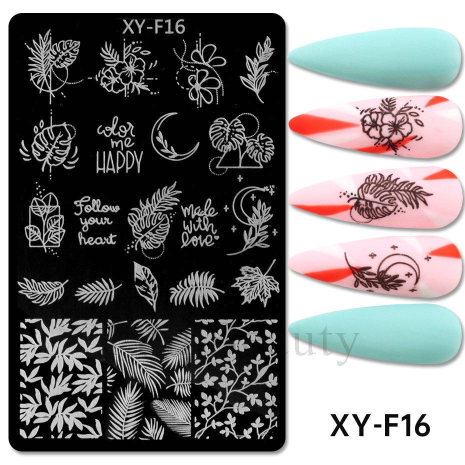 Valentine'S Day Nail Art Steel Plate Grid Series Love English Butterfly Dandelion Nail Art Printing Board
