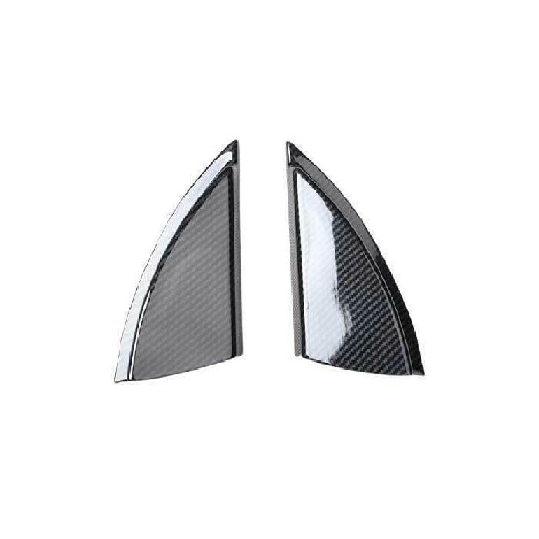 For Ford Explorer 2011-2019 Carbon Fiber A Pillar Front Triangle Cover Trim 2PCS