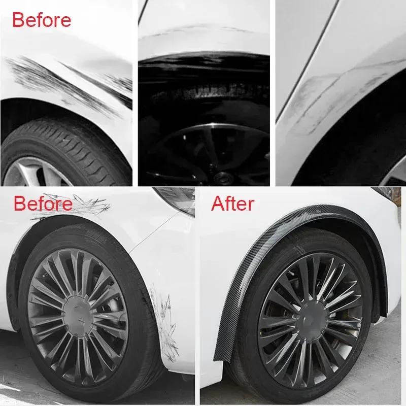 2/3.5/4.5cm*1.5M Car Fender Flares Arches Wing Extenders Wheel Eyebrow Anti-collision Strip Mudguard Lip Cover Scratch Proof