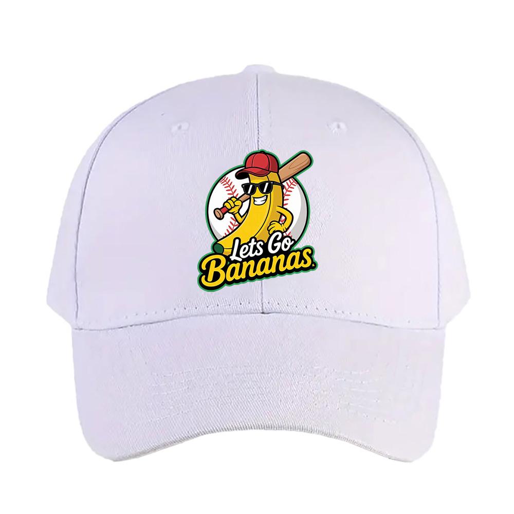 Let's Go Bananas Frau Mann Sommer Baseballkappe Verstellbar mit Gebogenem Schirm Entenschnabelkappe Schutz Sonnenhüte